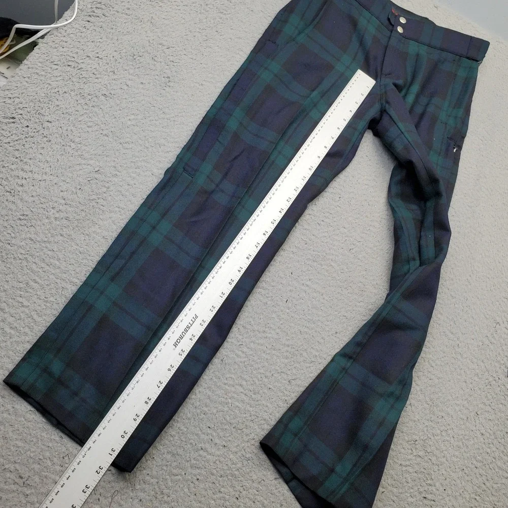 Ralph Lauren Navy & Green Plaid Straight-Leg Trousers - Picture 5 of 12